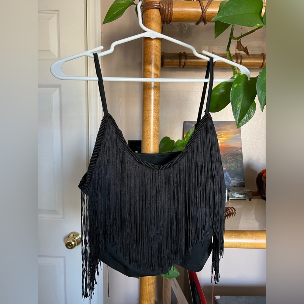 Amazon tank top with fringe